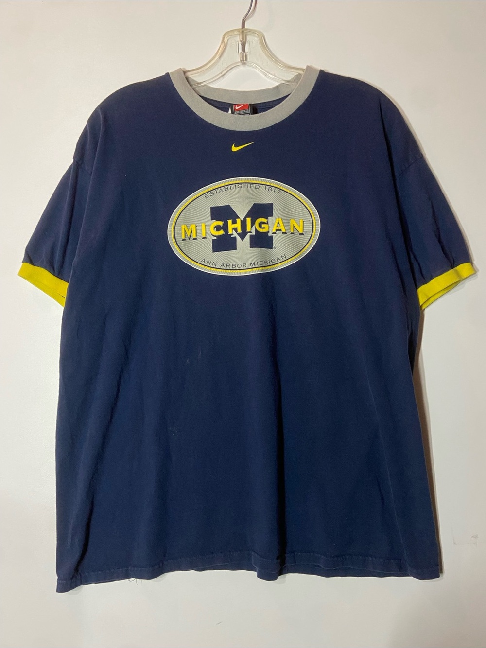 Vintage Center Swoosh Nike Michigan Crewneck T-Shirt